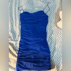 Princess Polly Blue Satin Dress